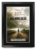 HWC Trading The Walking Dead A3 Gerahmte Signiert Gedruckt Autogramme Bild Druck-Fotoanzeige Geschenk Für Tv-Show-Fans