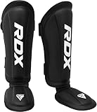 RDX Schienbeinschoner Kickboxen, Genehmigt SMMAF SATRA, Schienbeinschützer Thaiboxen Kampfsport Spannschützer, Maya Hide Leder, Schienbeinschutz Polster Muay Thai MMA Shin Guard Sparring, Herren D
