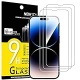 NEW'C 3 Stück, Panzer Schutz Glas für iPhone 14 Pro (6,1'), Frei von Kratzern, 9H Härte, HD Displayschutzfolie, 0.33mm Ultra-klar, Ultrabeständig