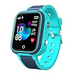 Shenjia LT21 4G Smart Watch for Kids, Child Smartwatch with GPS, Alarm Clock, Video Call Monitor Tracker Location Phone, IP67 Waterproof Touch Screen WiFi Bluetooth Watch Gift for Students Kids (Blue)