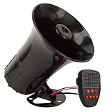 LncBoc 7 Tone Car Siren Speaker, 12V 100W 120dB Sound Autosirene Fahrzeughupe mit Mic PA Lautsprechersystem Notschallverstärker Autosirenenlautsprecher