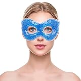 NEWGO®Augenmaske Kühlend Kühlmaske Gel Kühlpads für Migräne, Die Augen, Trockene Augen und Kopfweh - Blau