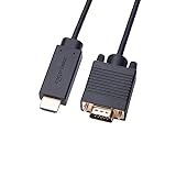Amazon Basics HDMI-Kabel (Quelle) auf VGA-Kabel (Display) (nicht bidirektional), vergoldet, 6 feet, Schwarz
