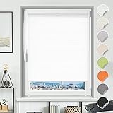 BondFree Plissee ohne Bohren Weiß 90x120cm(BXH) lichtdurchlässig & Blickdicht Faltrollos EasyFix Klemmrollo für Fenster & Tür