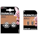 Duracell Specialty 2032 Lithium-Knopfzelle 3 V, 2er-Packung (CR2032 /DL2032) & Specialty Alkaline MN21 Batterie 12 V, 2er-Packung (A23 / 23A / V23GA / LRV08 / 8LR932)