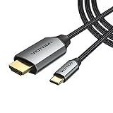 USB C HDMI Kabel 2M, VENTION USB C auf HDMI Kabel 4K@60Hz-USB Typ C zu HDMI Kabel(Thunderbolt 3 kompatibel) für MacBook pro 2021/2020/2019,iPad Pro 2021/2020/2018, Surface Book 2,Gaming-Notebooks usw.