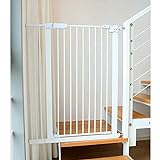 Safety Gates Indoor Double Door Pet Gate Metallzaun für Treppen/Flure/Türen, inkl. 4 Wandschalen, 1 m hoch (Color : H/100cm, Size : W/101-105cm) (H/100cm W96)