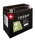 TECNO GEL Motorrad-Batterie YTX14-BS, 12V Gel-Batterie 12 Ah (DIN 51214), 151x87x145 mm inkl. Pfand