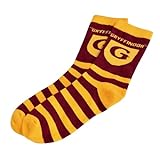 Elbenwald Harry Potter Socken Gryffindor Logo für Herren Damen Unisex Baumwolle Rot-Gelb - 40-43