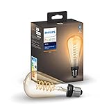 Philips Hue White E27 LED-Lampe Filament Giant Edison, Vintage-Design, dimmbar, warmweißes Licht, steuerbar via App, kompatibel mit Amazon Alexa (Echo, Echo Dot)