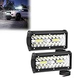 LZQ 120W LED Arbeitsscheinwerfer, 2er Set, Offroad, Flutlicht, IP65, für SUV, LKW, Traktor, 12V-30V Zusatzscheinw