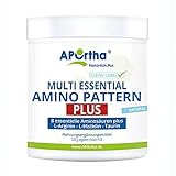 Aportha - Amino Pattern Plus Pulver vegan - 320g - 8 essentiellen Aminosäuren L-Arginin, L-Histidin und Taurin