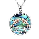 Delphin Halsketten für Frauen 925 Sterling Silber Ozean Anhänger Halsketten Schmuck Geschenke für Frauen Mädchen