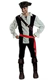 amscan Pirat Herren Karneval Kostüm 5 TLG. Fasching Verkleidung Seeräuber (M/L)