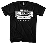 College City Leverkusen Herren T-Shirt | Stadt - Leverkusen Skyline - Fussball - Leverkusen Shirt - Ultras | Schwarz (4XL)