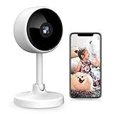 Crzwok Überwachungskamera innen, [2022 Neu] Babyphone mit Kamera, Hundekamera mit 2-Wege Audio, Wlan Kamera für Haustier, Bewegungserkennung mit Alexa