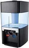 Rosenstein & Söhne Kaltwasserspender: Elektro-Heiß- & Kalt-Wasserspender, Kohle-Filter, 2 Zapf-Hähne, 16 l (Durchlauferhitzer)