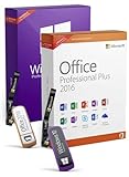 Windows 10 Professional & Office 2016 Professional Plus Bundle mit USB-Stick, Produktschlüssel