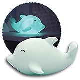 Reer lumilu Sea Life Dolphin, süßes Delfin-Nachtlicht, tolles Taufgeschenk, Geburtstags-Geschenk für Jungen und Mädchen, grün, 52293