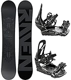 RAVEN Snowboard Set: Snowboard Solid Steel + Bindung s230 (168cm Wide, s230 Black M/L)