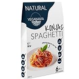 VeganAvia Konjak Spaghetti Nudel Reis 10er-Pack - Shirataki Nudeln - Low Carb Nudeln (Spaghetti 10 Pack)