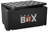 THERM BOX Styroporbox Groß GN 1/1 46 Liter Isolierbox Thermobox Warmhaltebox Kühlbox Thermobehälter Innen: 54x34,5x24cm