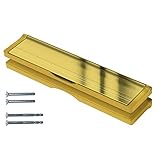 Keypak Teleskop-Türbriefkasten, 30 cm, 40 - 80 mm, Türtiefe, mit Zugluftstopper, geeignet für PVC- und Holztüren (Gold/Poliertes Gold)