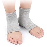 LIXHZJ 2 Pair Unisex Ferse Gel Socken Feuchtigkeitsspendende Spa Socke Fußpflegewerkzeuge Protector Haut Peeling Smooth Antia Dry Cracked (Grau & Pink) * Produkt-Nr .: WWW-323