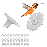 Kolibri-Futterspender Blumen, 30 Set Vogelfutterhäuser zum Aufhängen, Ersatzteile, Vogelfutterspender Zubehör für Kolibri-Futterspender zum Aufhängen (weiß)