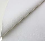 tukan-tex Kunstleder Möbel Textil Meterware Polster Stoff PVC (Weiß)