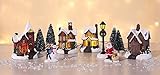 Weihnachtsstadt mit Schneedekoration Weihnachtsdorf LED Lichthäuser 3D Weihnachtsszene Dekoration Weihnachten