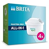 BRITA Wasserfilter-Kartusche MAXTRA PRO All-in-1 - 4er Pack - Original BRITA Ersatzkartusche reduziert Kalk, Chlor, Pestizide & Verunreinigungen für Leitungswasser mit besserem Geschmack