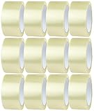 Crimson Starfish Paketklebeband Transparent 12 Rollen à 48mm x 66m | Durchsichtiges Klebeband für das Verpacken von Paketen, Kisten, Kartons, V