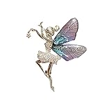 JIAHAICHI Strass Brosche für Damen Schmetterling Fee Brosche Modeschmuck Eleganter Stil als Geschenk für Damen