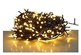 LED Lichterkette warm weiß - 80 LED / 6 m - Weihnachts Deko Beleuchtung für den Innen- und Außenbereich