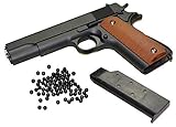 KOSxBO Set Airsoft Pistole - G.13 Vollmetall Metallschlitten, schwarz Cal. 6 mm BB + Softair Markierer Munition