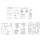 5pcs Clear Silicon Stempel Mit Deutschem Zitat Blumenmuster Für Scrapbooking Card Making Journal Fotoalbum Dek