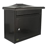 Burg-WÄCHTER Briefkasten ohne Zeitungsfach und Namensschild, Verzinkter Stahl, Einwurf-Format DIN C4, 2 Schlüssel, Kopenhagen 882 E,