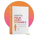 UpSpring Folsäure und Vitamin C, für die Empfängnisverhütung, enthält auch die Vitamine D, E, B6, A, Niacin und Magnesium, 30 Tabletten