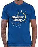 HARIZ Herren T-Shirt Allwetter Läufer Laufen Joggen Plus Geschenkkarte Royal Blau L