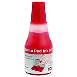 COLOP Premium Stempelfarbe 801 rot, auf Wasserbasis, dermatologisch getestet