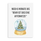 Nastami Weihnachtskarte lustig Postkarte Weihnachten Weihnachtskarten (Affenhitze)