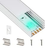 KWODE LED Aluminium Profil 1m x10pcs, U Profil Aluminium Schneidbar LED Kanal Schiene für LED Strip (1-13mm), LED Leisten in Aluprofil (10pcs-U)