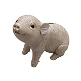 Gall&Zick Spardose Sparschwein Sparbüchse Dekoration Tierdesign Bronze/Perlfarben Schwein Polyresin
