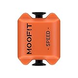 moofit Geschwindigkeitssensor und Trittfrequenzsensor, Bluetooth & ANT+ Kabelloser Geschwindigkeits, Distanz und Trittfrequenzsensor mit IP67 Wasserdichter Low Energy Technologie, Orange