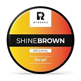 BYROKKO Shine Brown Bräunungsbeschleuniger Sonnencreme (210 ml), Bräunungscreme Wirksam in Solarium und im Freien, Erzielen Sie eine natürliche Bräune mit natürlichen I