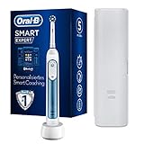 Oral-B Smart Expert Elektrische Zahnbürste/Electric Toothbrush mit Smart-Coaching App für bessere Putzergebnisse, 5 Putzprogramme, visuelle 360° Andruckkontrolle, Timer & Reiseetui, blau