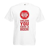 Männer T-Shirt Bier-Liebhaber-Zitate! Álcohol Lustige Geschenk-Ideen, Kleidung für Party, Trink-Shirts, Kneipe, Bar Sagen (X-Large Weiß Mehrfarben)