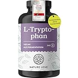 NATURE LOVE® L-Tryptophan - 240 Kapseln, laborgeprüft, hochdosiert mit 500 mg je Tagesdosis, vegan und in Deutschland produziert - ohne unnötige Z