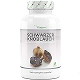 Schwarzer Knoblauch 15:1 Extrakt - 180 Kapseln mit 750 mg - Premium: Mit S-Allylcystein (SAC) - Fermentiert - Geruchslos - Laborgeprüft - Hochdosiert - Vegan - Premium Qualität